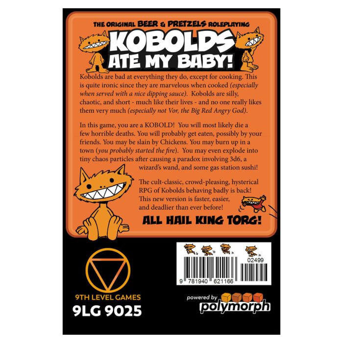9th Level Games Kobolds Ate My Baby! (the Orange Book)